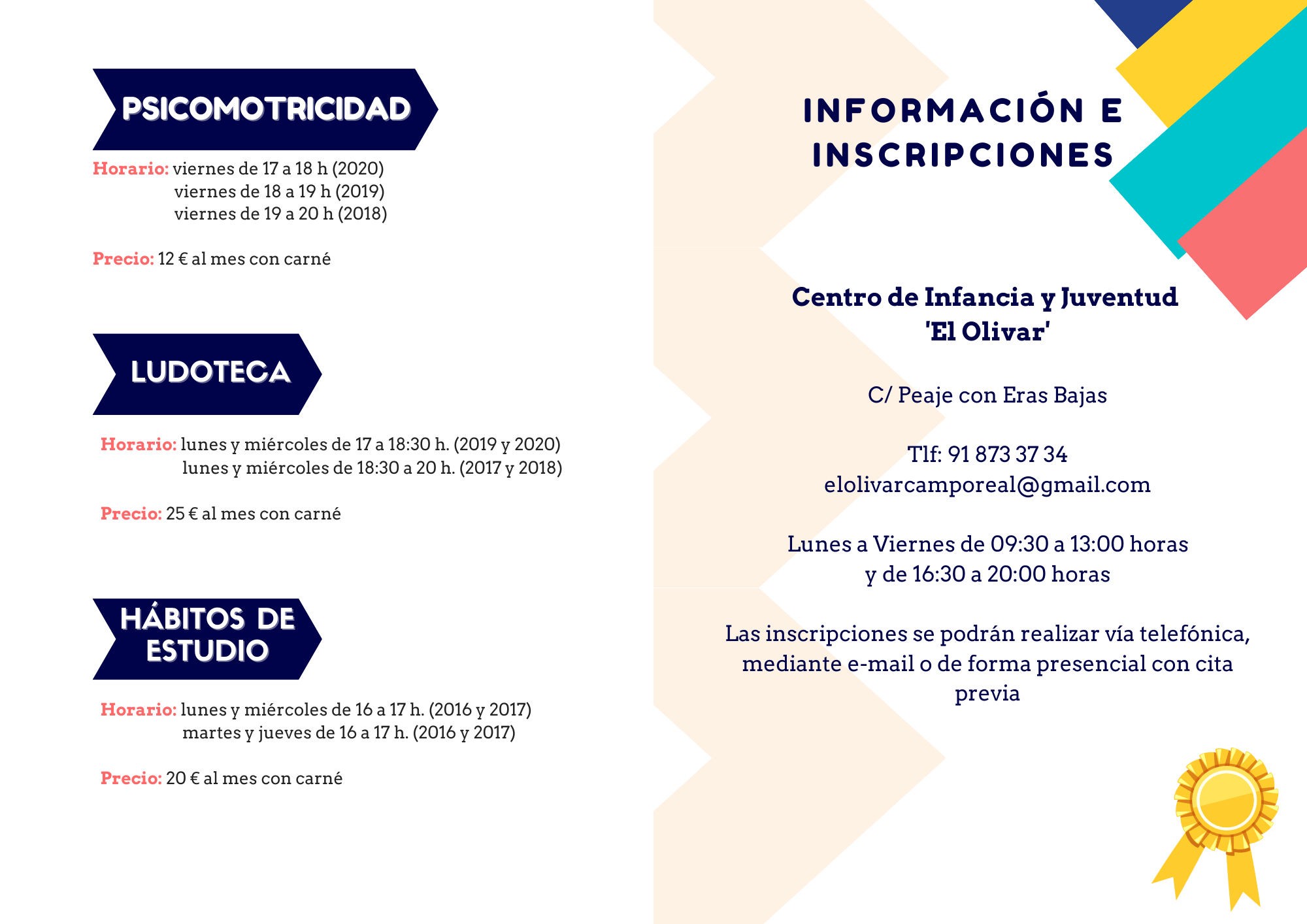 Actividades Infantiles de El Olivar curso 202223 2