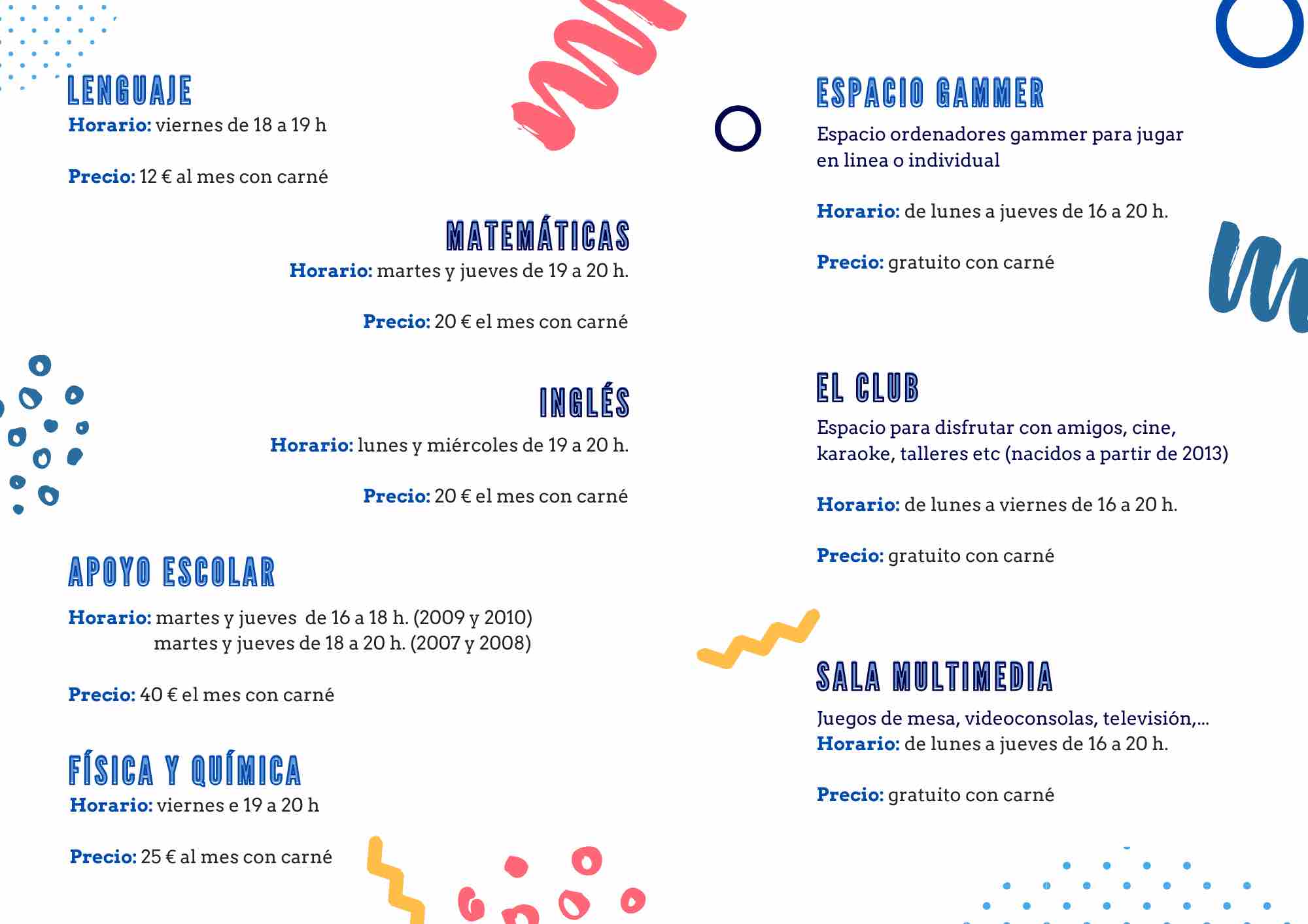 Actividades Juveniles de El Olivar curso 202223 2