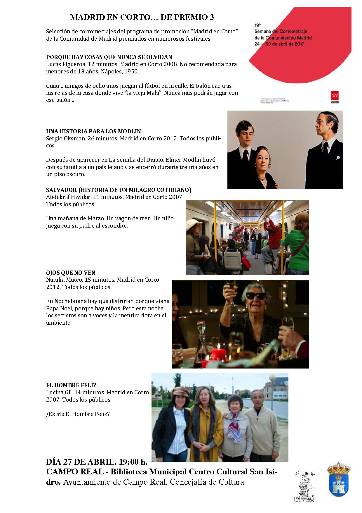 19 SEMANA CORTOMETRAJE en corto de premio 3