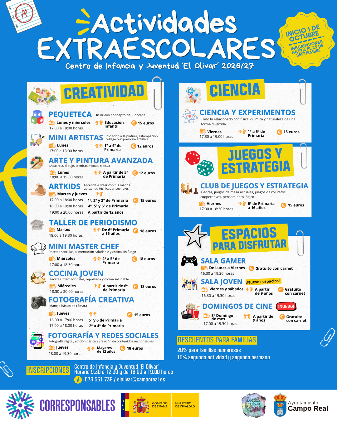 okactividades olivar extraescolares 202627