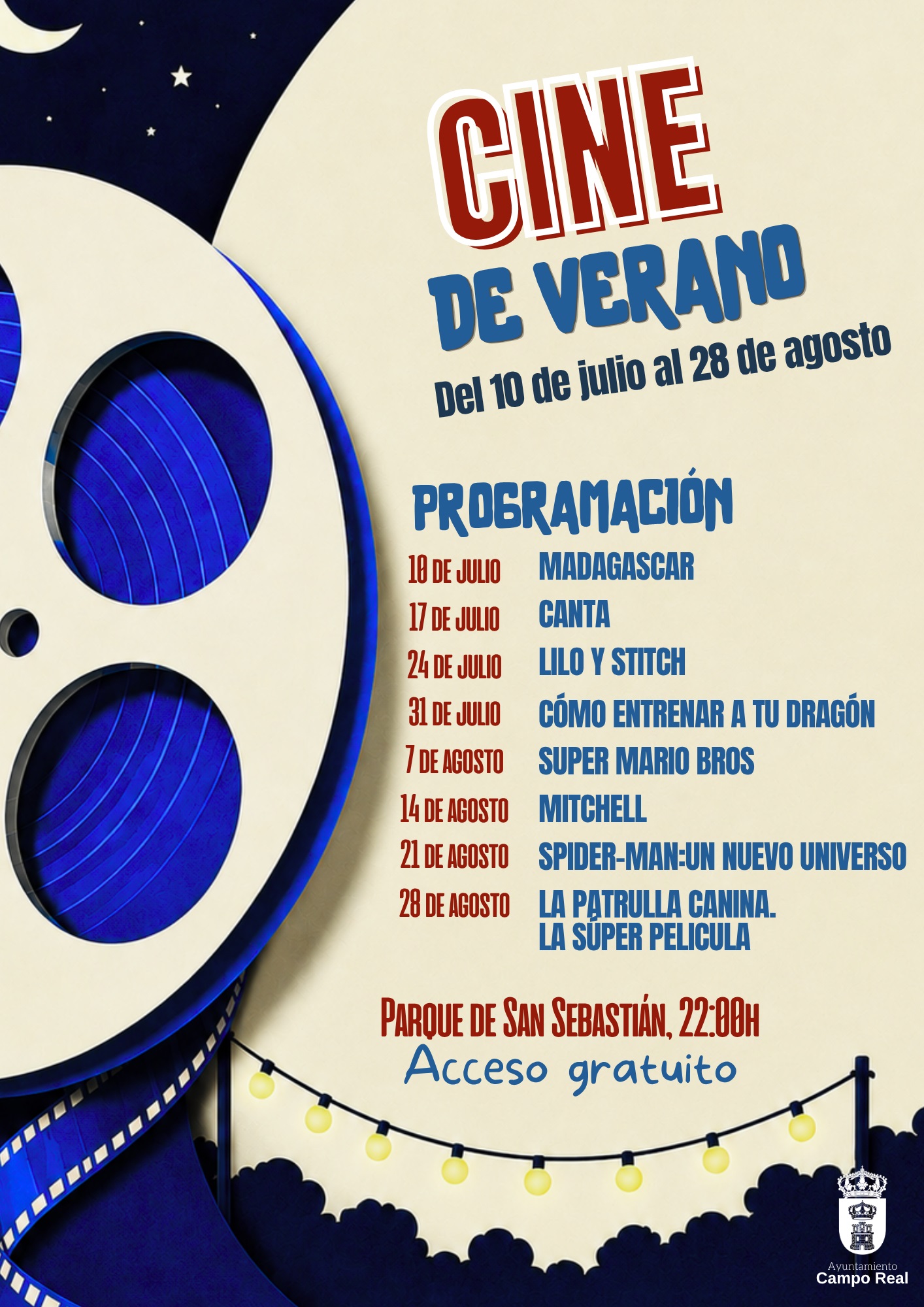 Cine verano cr26 Cartel A3 vertical